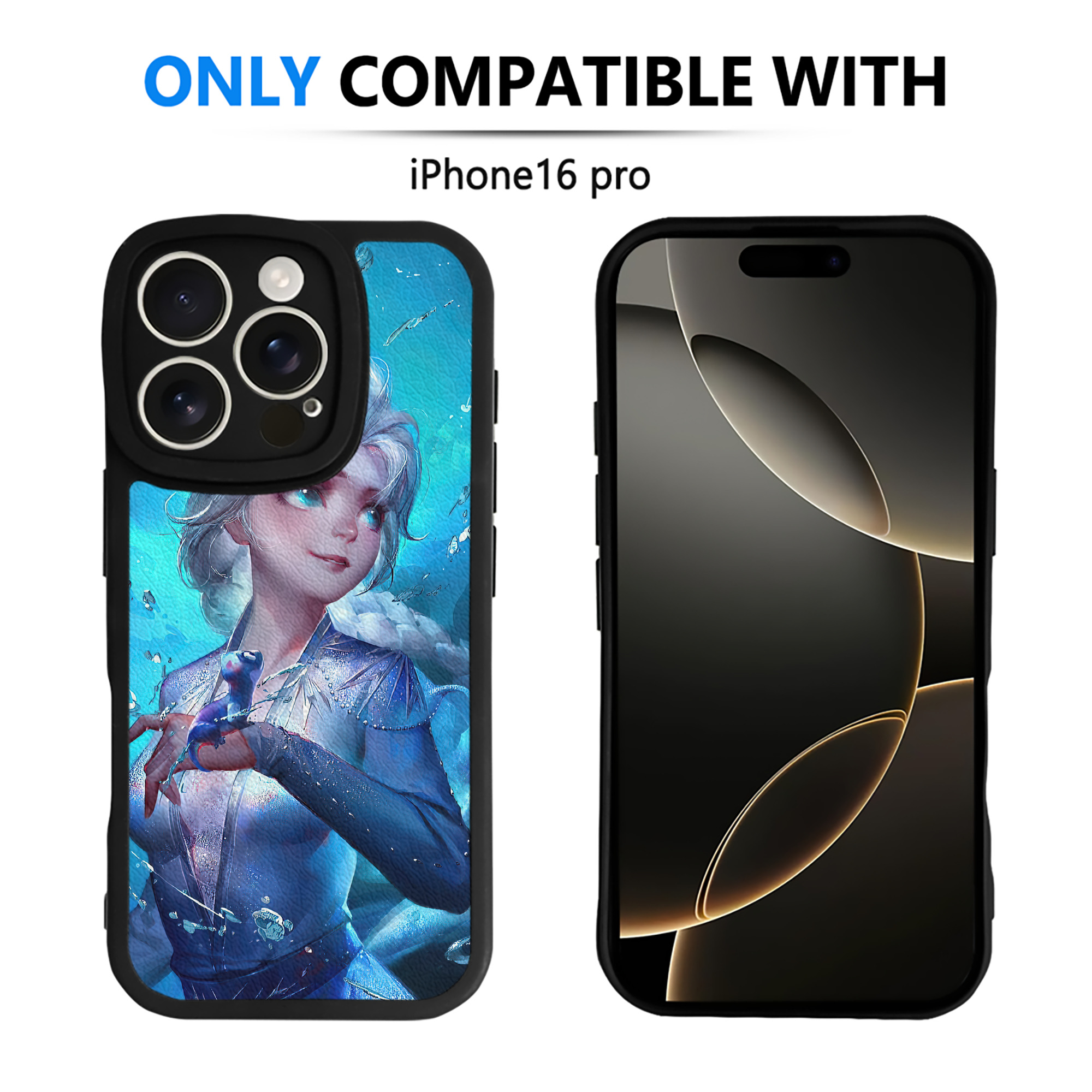 （画像用） アナと雪の女王 アンナ エルサ Frozen Anna Elsa 【iPhone 16シリーズ対応】シリコンスマホケース（レザー調） 材質：シリコン
